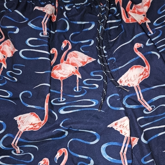 ✨ George Mens Flamingo Swim Trunks SZ 32-34 🦩 - Picture 2 of 5